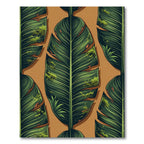 Lush Green Tropical Banana Leaf Illustration Rug