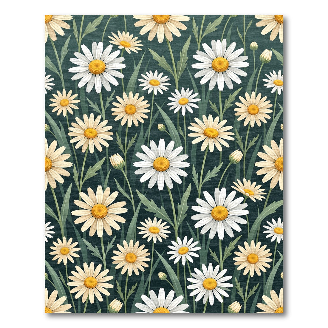 Botanical Daisy Meadow Deep Teal Rug