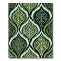 Olive Green Paisley Ikat Ornament Rug