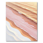 Golden Wave and Soft Pink Stripe Rug