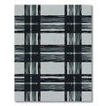 Charcoal and Slate Rustic Plaid Rug