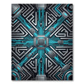 Futuristic Cybernetic Circuit Glow Tech Rug