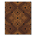Ornate Orange Geometric Star Rug