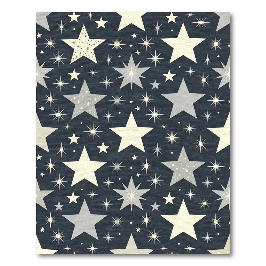 Deep Blue Celestial Starburst Collection Rug