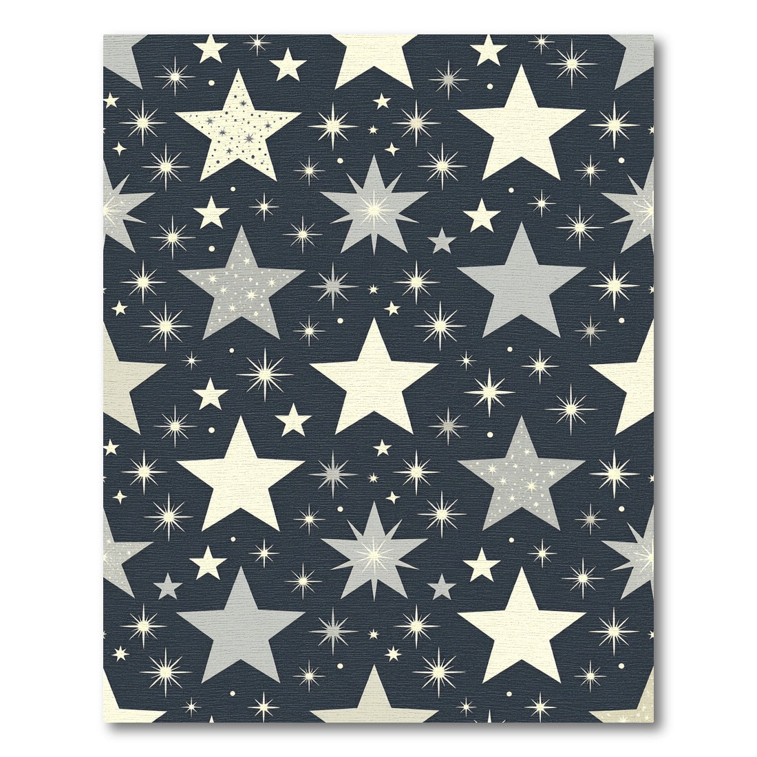 Deep Blue Celestial Starburst Collection Rug