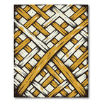 Golden Yellow Woven Lattice Rug