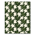Forest Houndstooth Pixelated Camo Rug