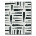 Charcoal Gray Brushstroke Stripe Rug