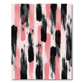 Pink Black Brush Stroke Vertical Rug