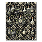 Vintage Apothecary Botanical Dark Floral Rug