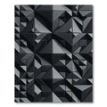 Modern Dark Gray Geometric Facets Rug