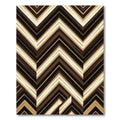 Modern Neutral Chevron Zigzag Stripe Rug