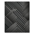 Monochrome Charcoal Inset Chevron Rug