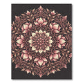 Ornate Pink Blossom Mandala Rug