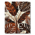 Lush Earthy Tone Tropical Foliage Rug