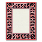 Pink Flamingo Architectural Art Deco Rug