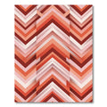Modern Terracotta Geometric Chevron Streak Rug
