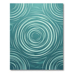 Turquoise Ripple Swirl Arrangement Rug