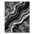 Luxurious Black White Marble Swirl Rug