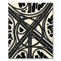 Monochrome Urban Expressway Geometric Grid Rug