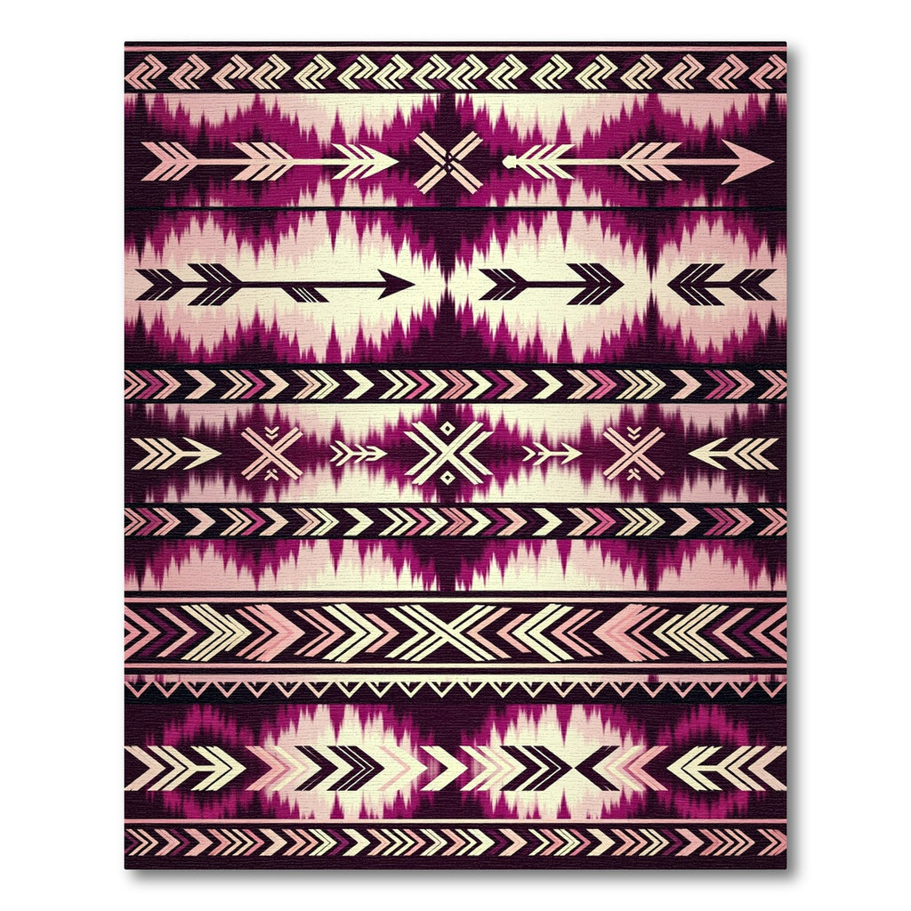 Plum Arrow Tribal Stripe Rug