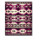 Plum Arrow Tribal Stripe Rug