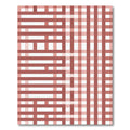 Terracotta Stripe and Check Blend Rug