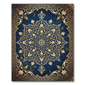 Ornate Navy and Gold Royal Mandala Rug
