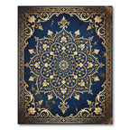 Ornate Navy and Gold Royal Mandala Rug