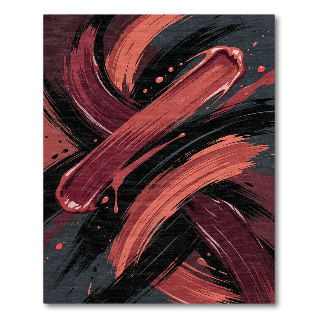Crimson Swirl Epoxy Splash Rug