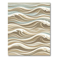 Serene Earthy Abstract Flowing Wave Rug