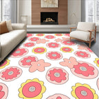 Whimsical Pastel Floral Doodle Rug