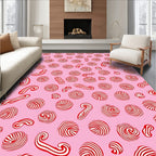 Silly Red White Swirl Candy Rug