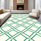 Green Diamond Netting Design Rug
