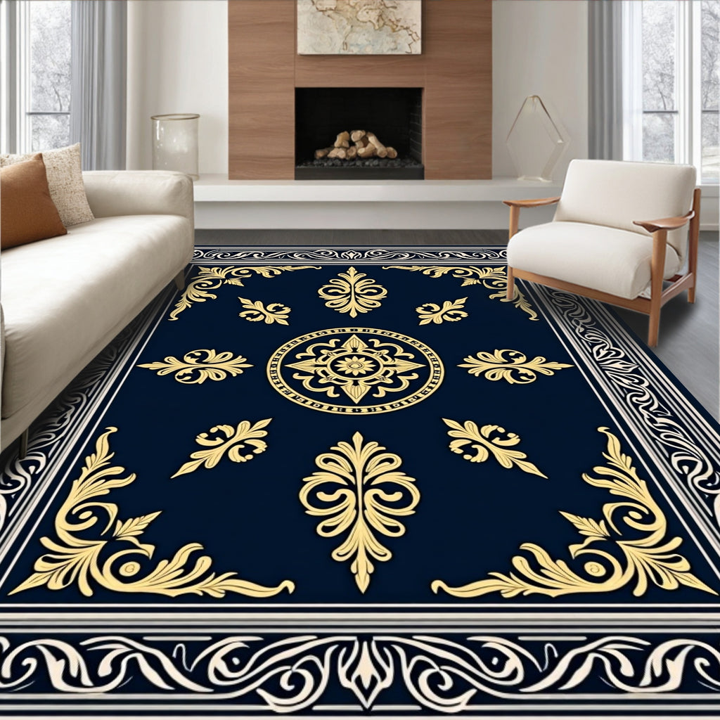 Antique Palatial Floral Gold Pattern Rug