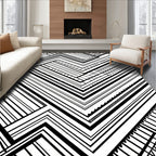Abstract Linear Geometric Pattern Design Rug