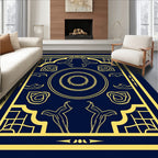 Art Deco Golden Rose Laurel Motif Rug