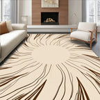 Abstract Organic Sunburst Lines Rug