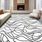 Abstract Flowing Contour Pattern Rug
