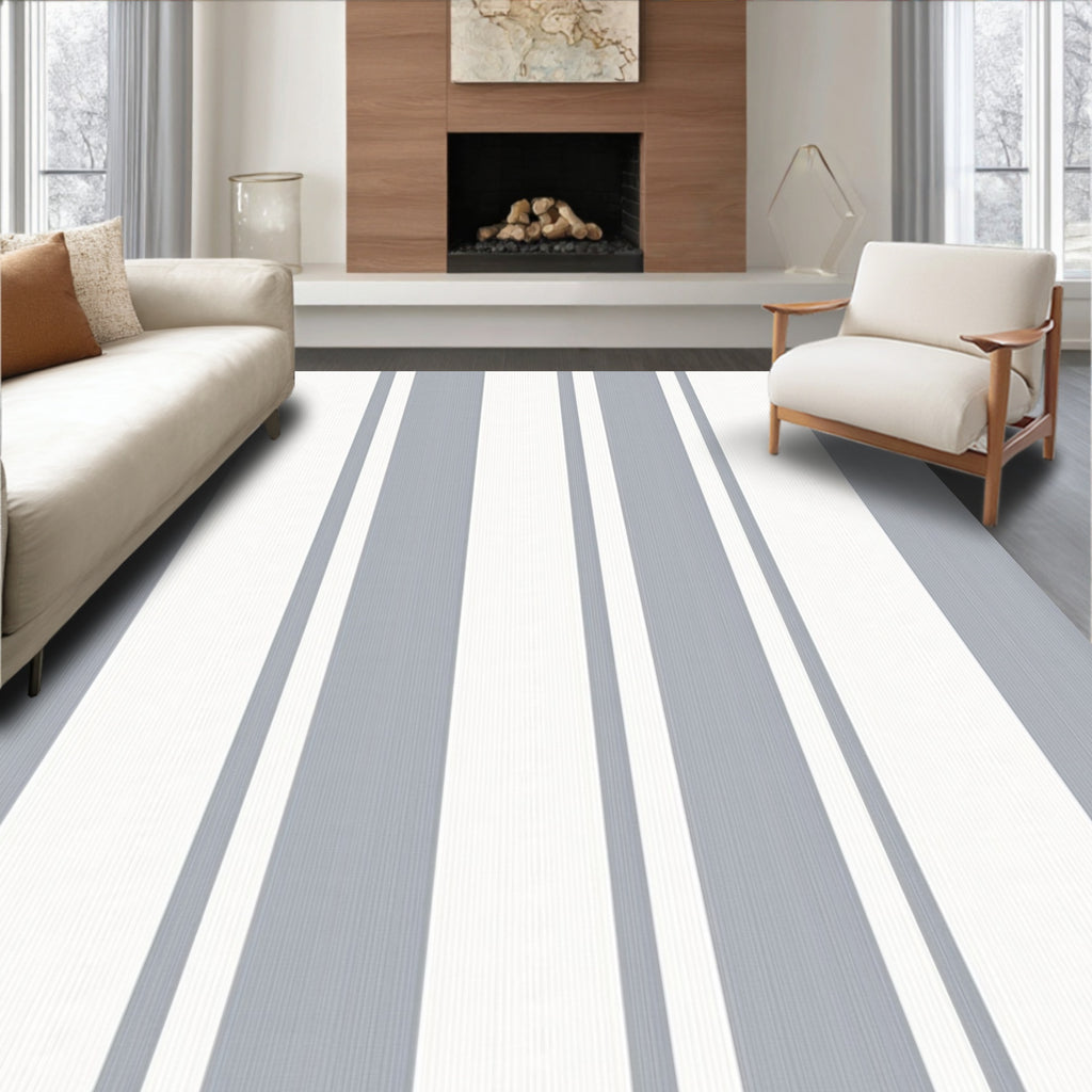 Classic Vertical Stripe Design Rug