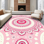 Pink Mandala Floral Pattern Rug