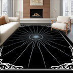 Abstract Radial Starburst Design Rug