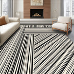 Bold Striped Rectangular Patchwork Design Rug