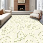 Whimsical Swirls Stars Pattern Rug