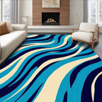 Ocean Waves Abstract Design Rug