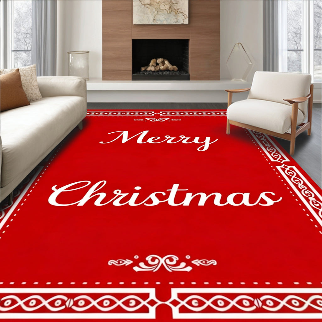 Vintage Red Ornate Border Rug