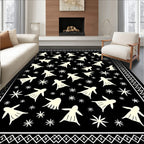 Whimsical Figure Starburst Pattern Rug