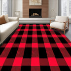Classic Red Black Buffalo Check Rug