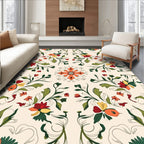 Floral Vine Mandala Pattern Rug