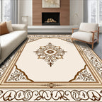 Classic Ornamental Scrollwork Cream Rug